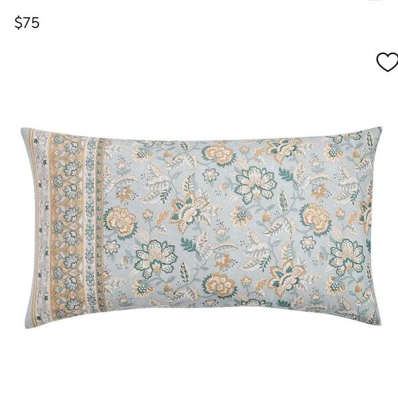 Pottery Barn King Brooke Floral Printed Sham 36 x 20 inches 695067 - Picture 1 of 3